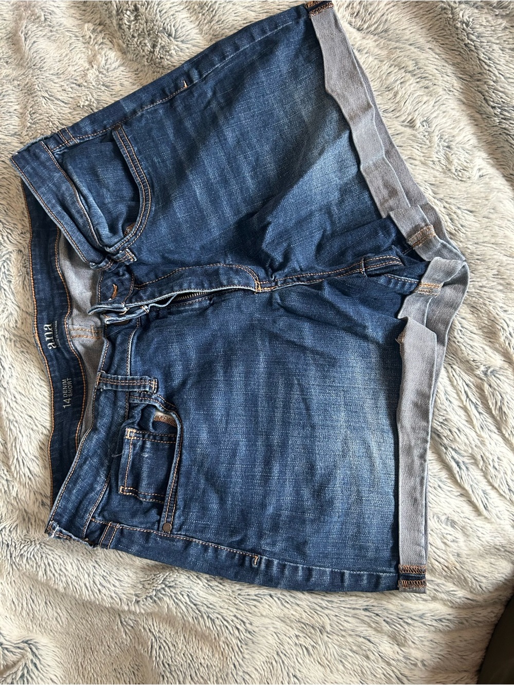 a.n.a Women's Dark Blue Denim Jean Shorts